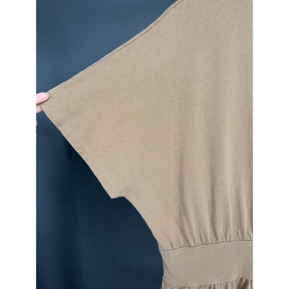 Everlane Women's Organic Cotton Dolman Sleeve Midi T-shirt Dress XL Brown - Picture 3 of 8